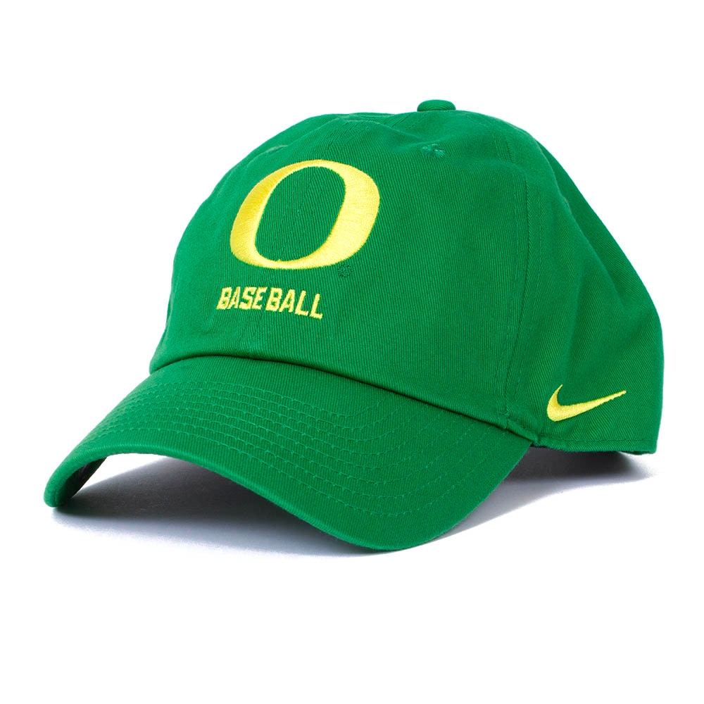 Classic Oregon O, Nike, Green, Curved Bill, Cotton, Accessories, Unisex, Baseball, Twill, Unstructured, Adjustable, Hat, 882853